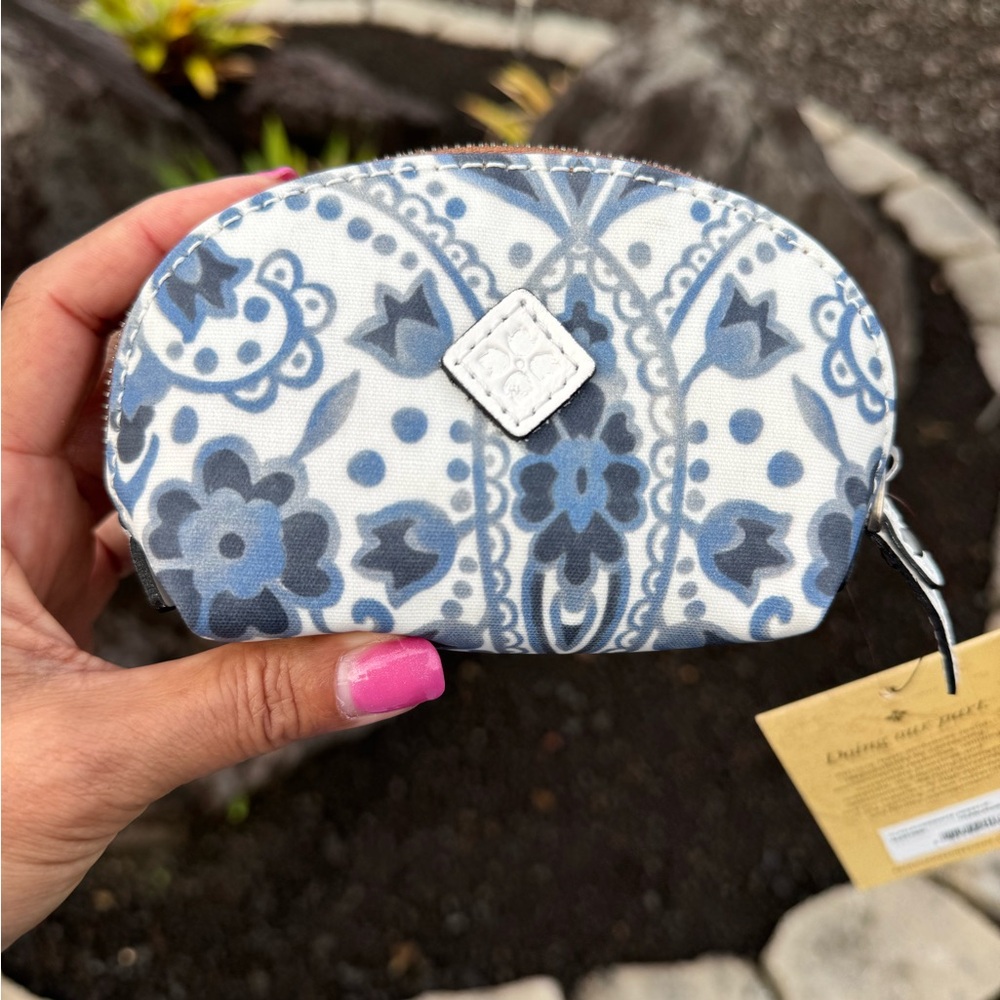Patricia Nash Coin Pouch Duo – European Map + Blue Floral – New With Tag - Picture 7 of 9